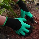 Пластиковые садовые резиновые перчатки 2 стиля с 4 ручками, садовые перчатки для выкапывания растений, водонепроницаемые изоляционные приспособления для дома