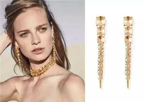 2018 Amybaby Роскошные модные красочные хрустальные женские серьги с кисточками
