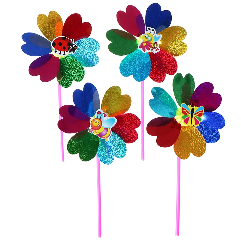 

1PC Colorful Sequins Windmill Wind Spinner Home Garden Yard Decoration Kids Toy