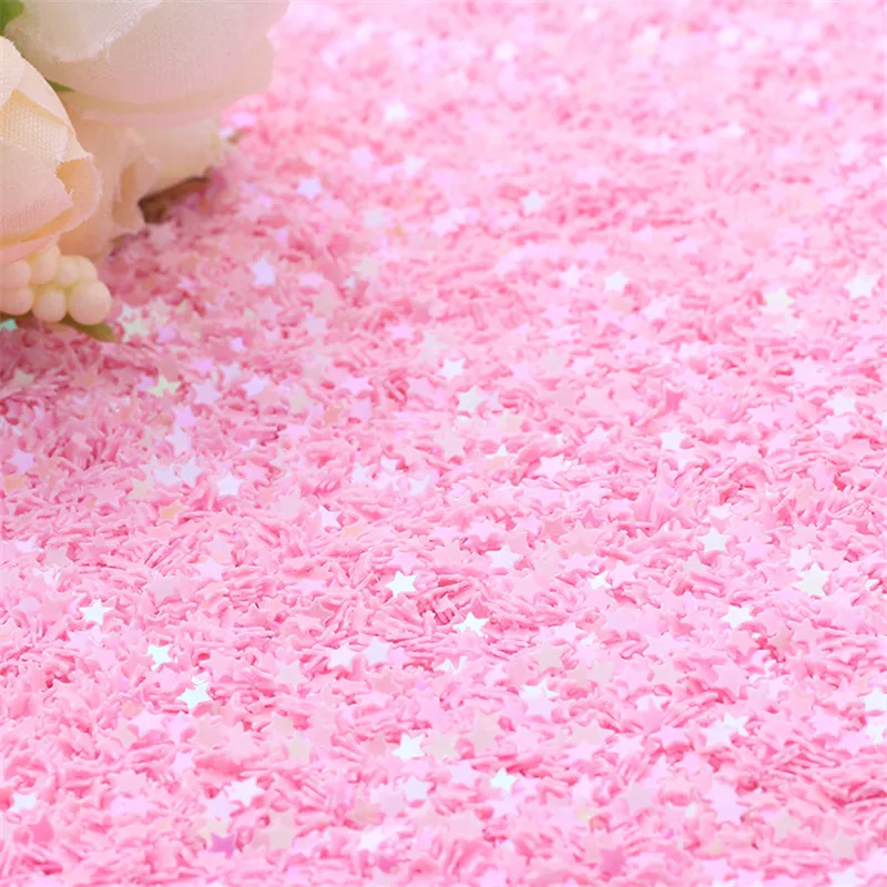 Блестки Star Glitter 3 мм из ПВХ пайетки россыпью для дизайна ногтей Ручное шитье