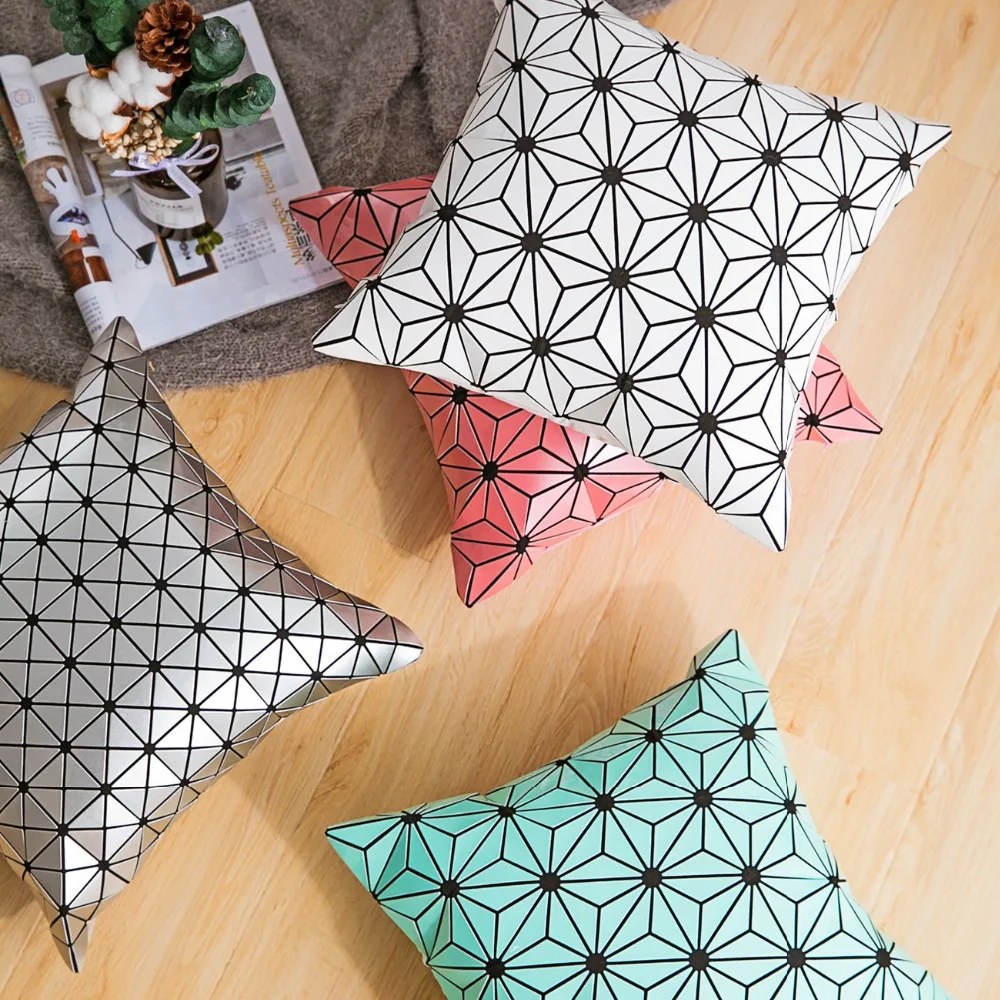 Оригинальный уникальный однотонный чехол для подушки из ПУ кожи с