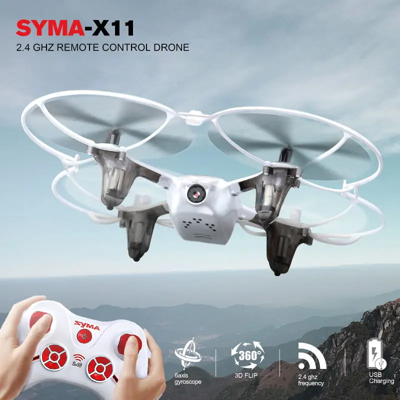 Оригинальный SYMA X11 Квадрокоптер Радиоуправляемый Дрон 2 4G 4CH пульт дистанционного