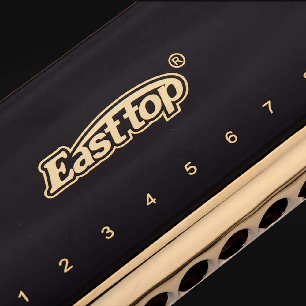 Easttop Хроматическая губная гармоника 16 отверстий 64 тон рот орган Instrumento Ключ C профессиональные музыкальные инструменты арфа Easttop T1664