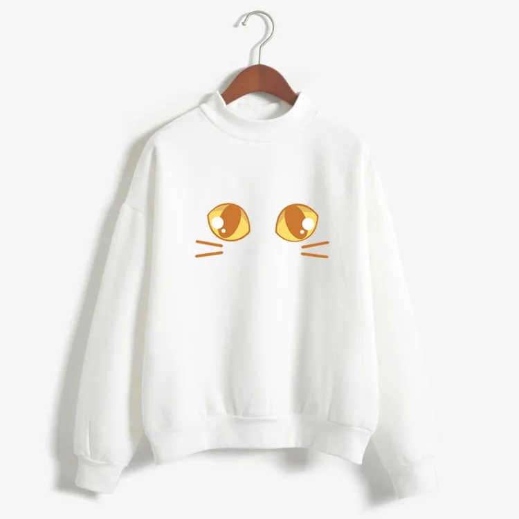 

2019 Autumn Winter Women Cartoon Cute Hoodies Warm Thick Cotton Coats Long Sleeve Casual Outerwear Harajuku Sweatshirt Plus Size