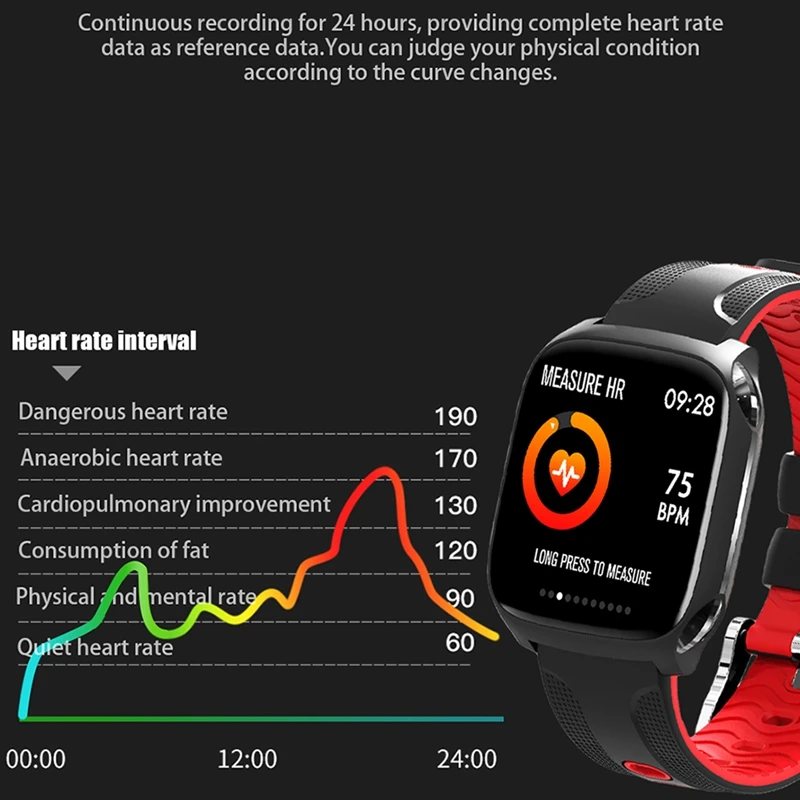 Смарт часы водонепроницаемые TF9 smartwatch мужские фитнес-трекер пульсометр измерять