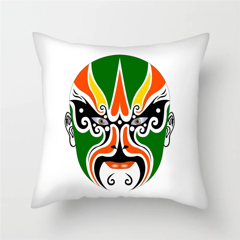 

Fuwatacchi 2019 Pillow Case 45*45 Home Decor Cushion Cover Throw Pillowcase Pillow Covers Peking Opera Face Printed Pillowcase 1