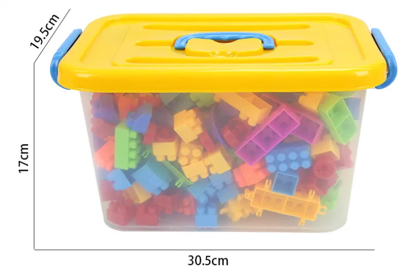 300pcs with box 110-300 шт строительные блоки ABS экологически чистые материалы с коробкой для хранения DIY вставляемые блоки игрушки для детей - Цвет: 300pcs with box