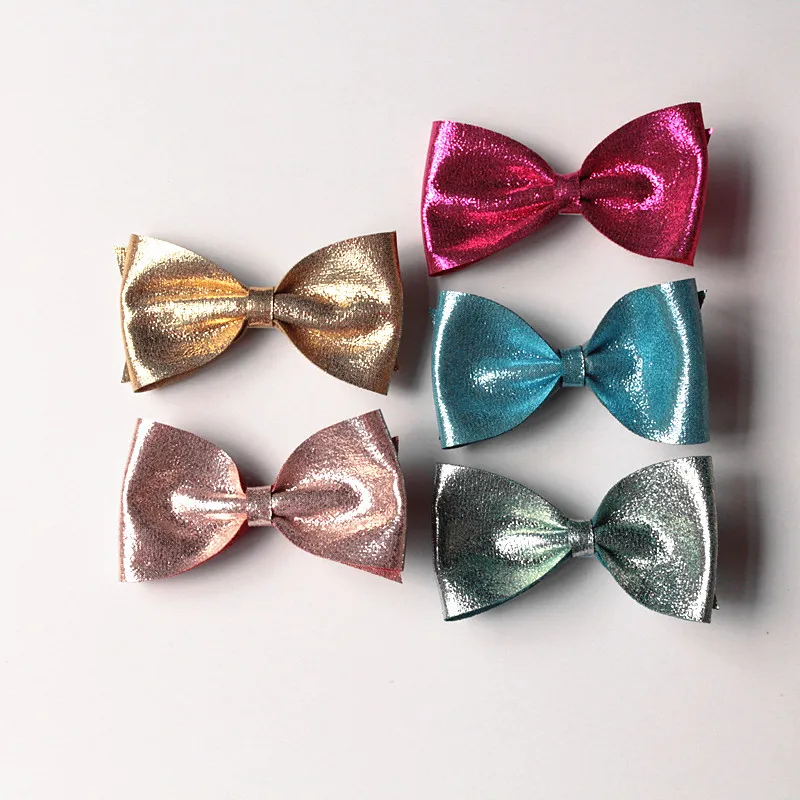 20 шт./лот блестящие фетровые заколки для волос девочек банты с кошачьими ушками