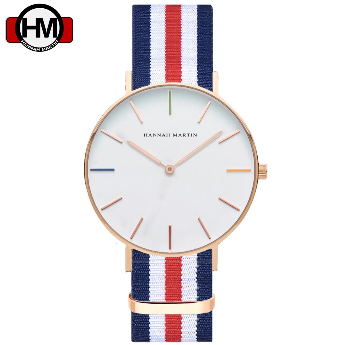 Новая мода бренд Hannah Martin DW стильные часы Мужские Женские кварцевые наручные цвет