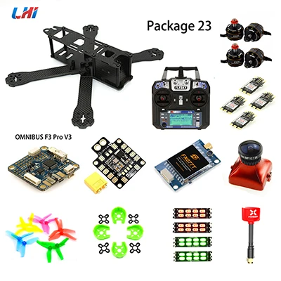 LHI RC drone frame kit 220 мм omnibus f4 управление полетом DX2205/2306 бесщеточный двигатель Airbot wraith 35A ESC Квадрокоптер с камерой - Цвет: Package 23