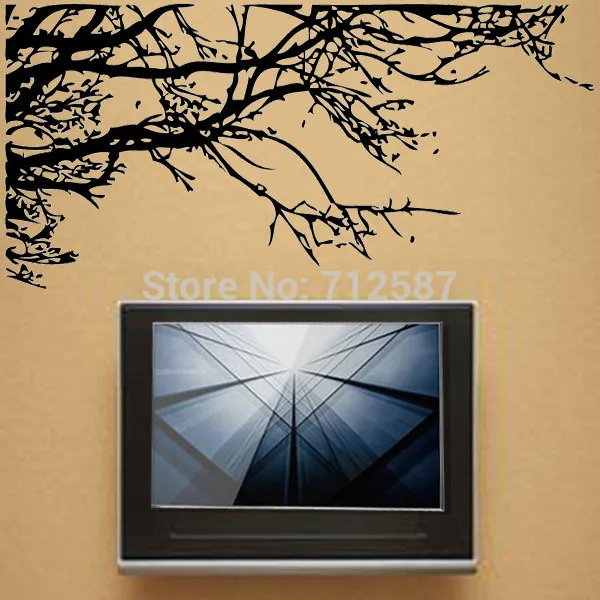 Большой ветке дерева наклейка пропуск домашнего декора виниловые росписи