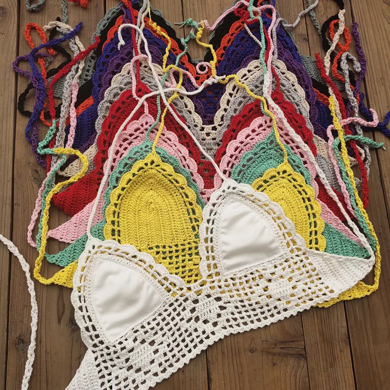 Пляжное бикини с подкладкой 11 цветов летний купальник бюстгальтер для медового