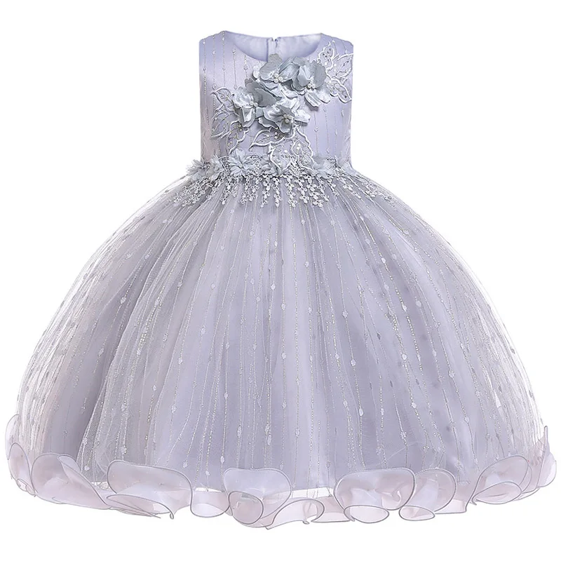 

Flower Girl Romantic Wedding Party Brilliant Banquet Dress Girl Birthday Party Dinner Party Decorative Dress vestidos de fiesta