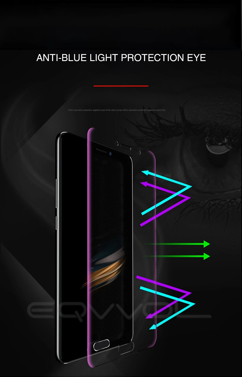 Eqvvol 9D полное покрытие мягкая Гидрогелевая пленка для samsung S9 S8 S7 Plus изогнутая Защитная пленка для Galaxy Note 8 9 фиолетовый светильник