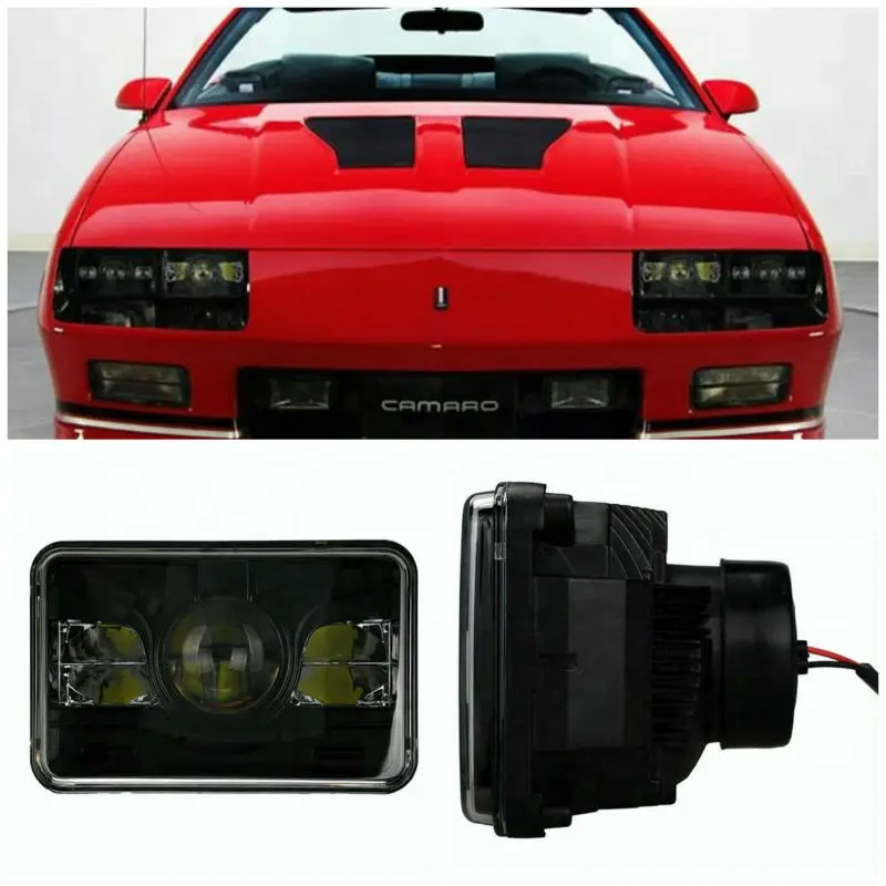 

2PCS 4x6'' LED Rectangular Headlight Sealed Beam Replacement Hi/Lo Beam DRL for Jeep Wrangler