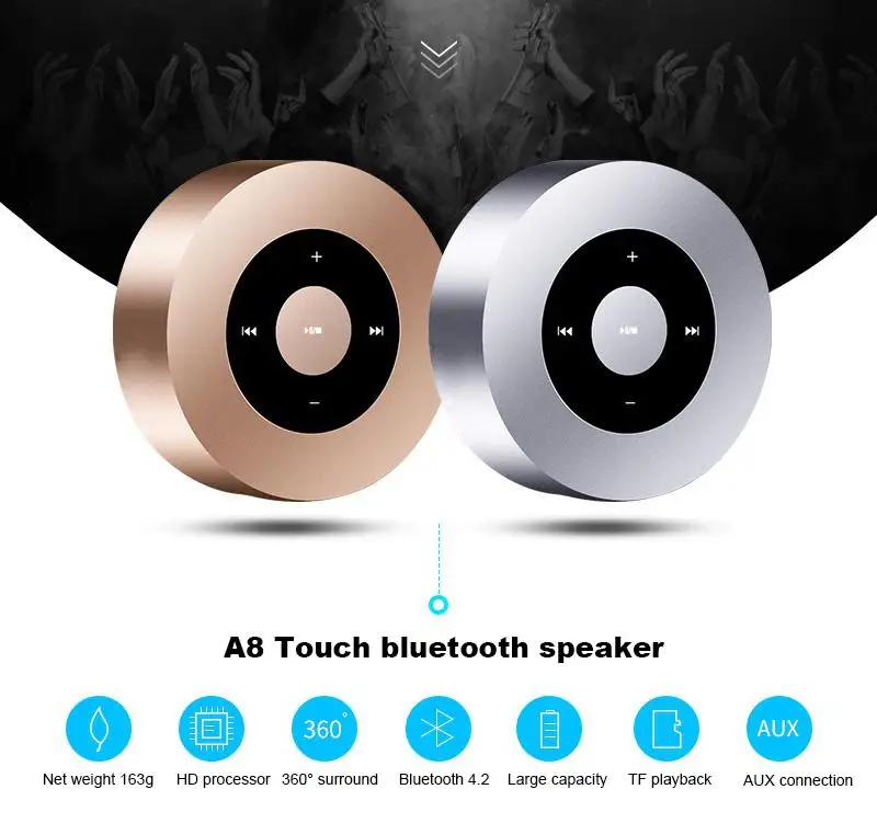 Портативные беспроводные bluetooth-колонки EastVita A8 с поддержкой Micro SD и HD звуком для
