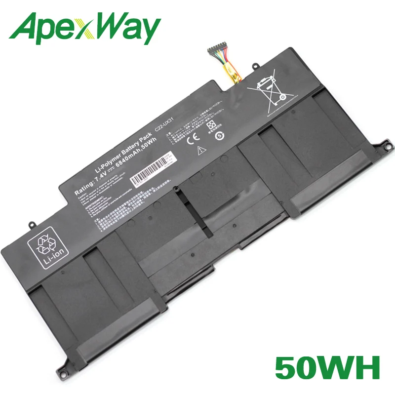 ApexWay 7 4 V Аккумулятор для ноутбука аккумулятор Asus C22 UX31 ZenBook UX31A UX31E серия