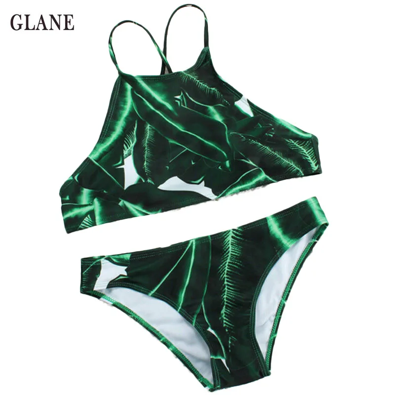 Купальник-бикини женский с чашками пуш-ап и цветочным принтом | Спорт развлечения