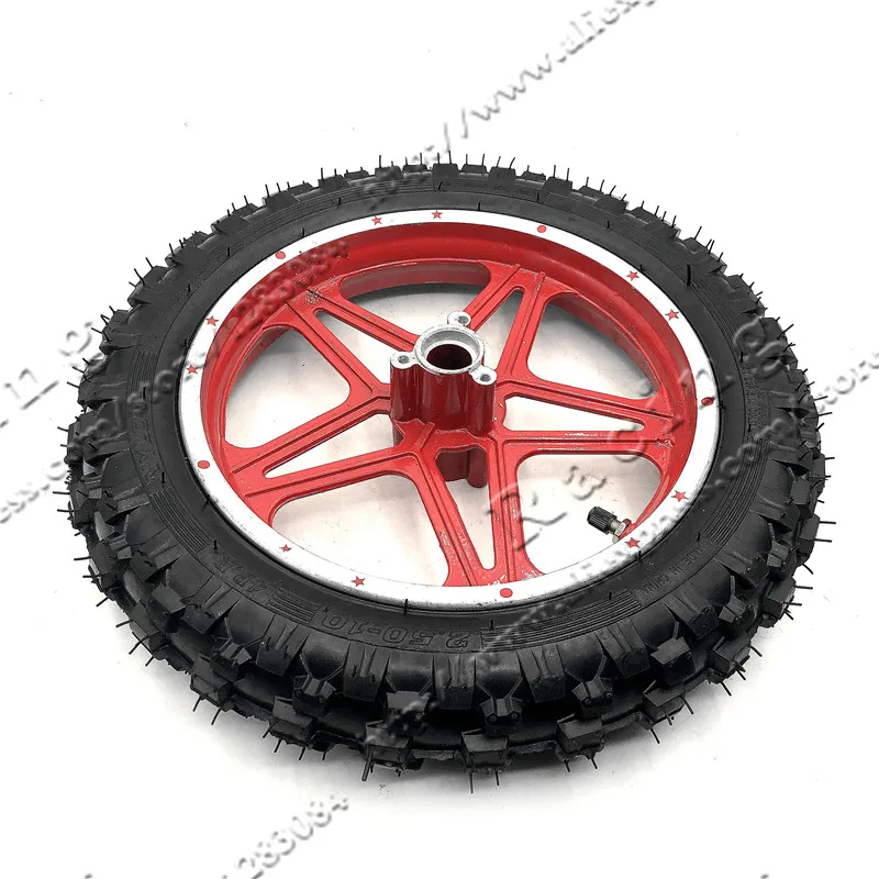 10''Mini Dirt Bike Knobby шины колеса 2,50-10 передние или задние обода и шины внедорожные Мотокросс мини моторрад ребенок