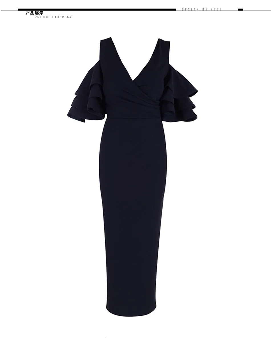 Одежда высшего качества v-образный вырез сексуальное Бандажное платье Ngiht