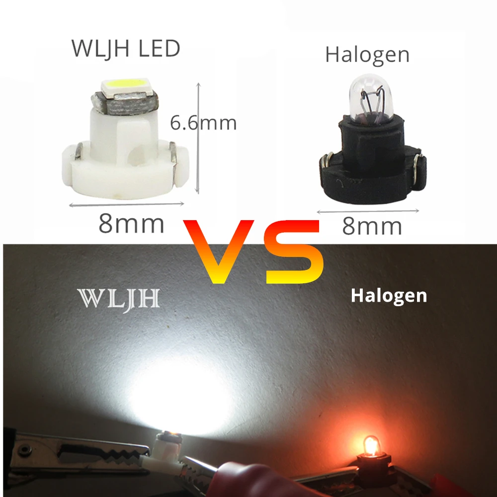 WLJH 10x 7 цветов T3 Neo Клин Led 3030 SMD HVAC климат контроль огни лампы для Toyota Camry 2007 2008 2004 2003