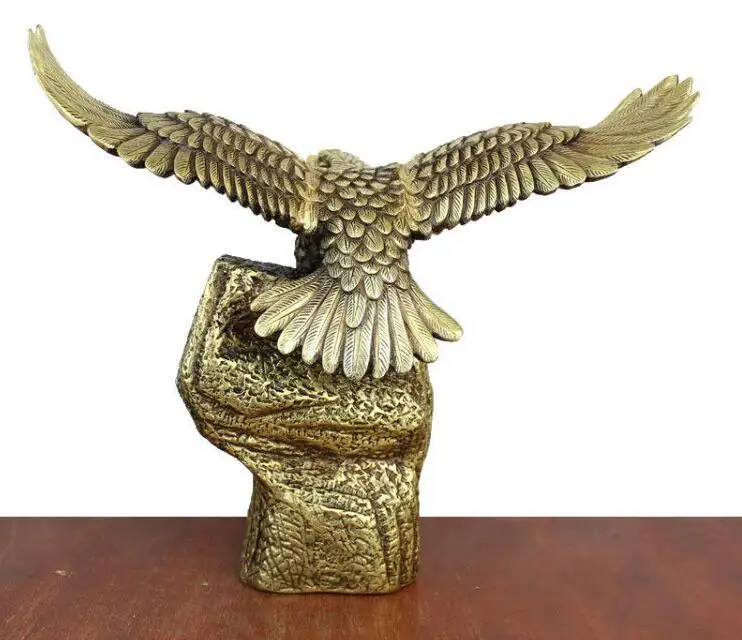 16&quot Art Deco Sculpture Flying Eagle Falcon Hawk Bronze Statue | Дом и сад
