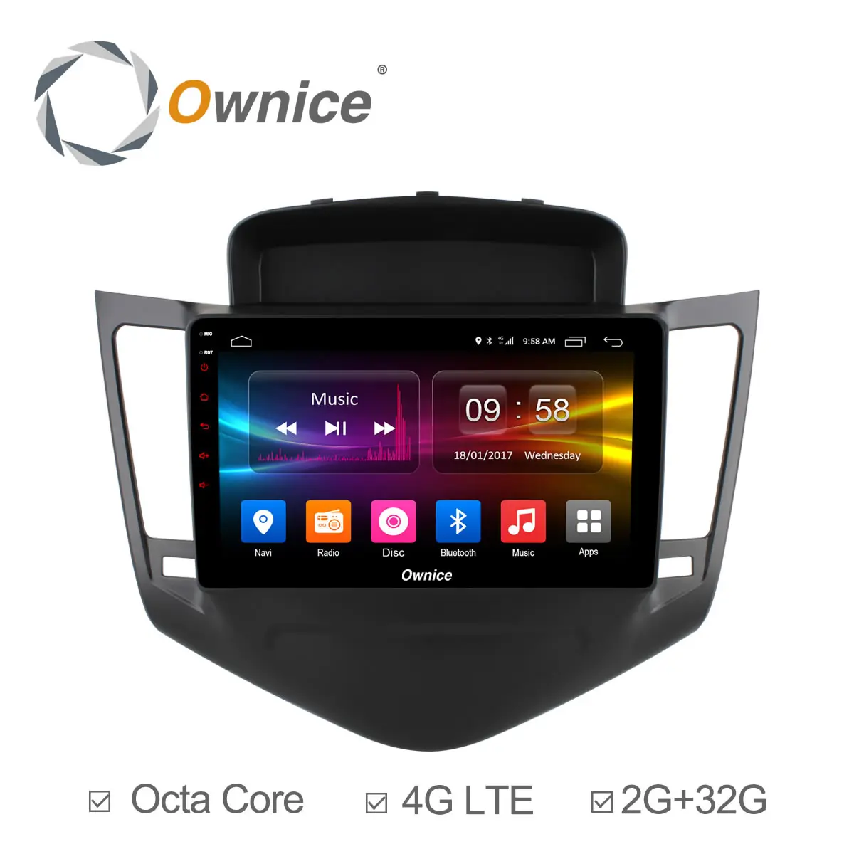 Ownice C500 + Android 6.0 автомобилей Радио GPS DVD плеер для Chevrolet Cruze 2009 2014 восемь core 2 ГБ