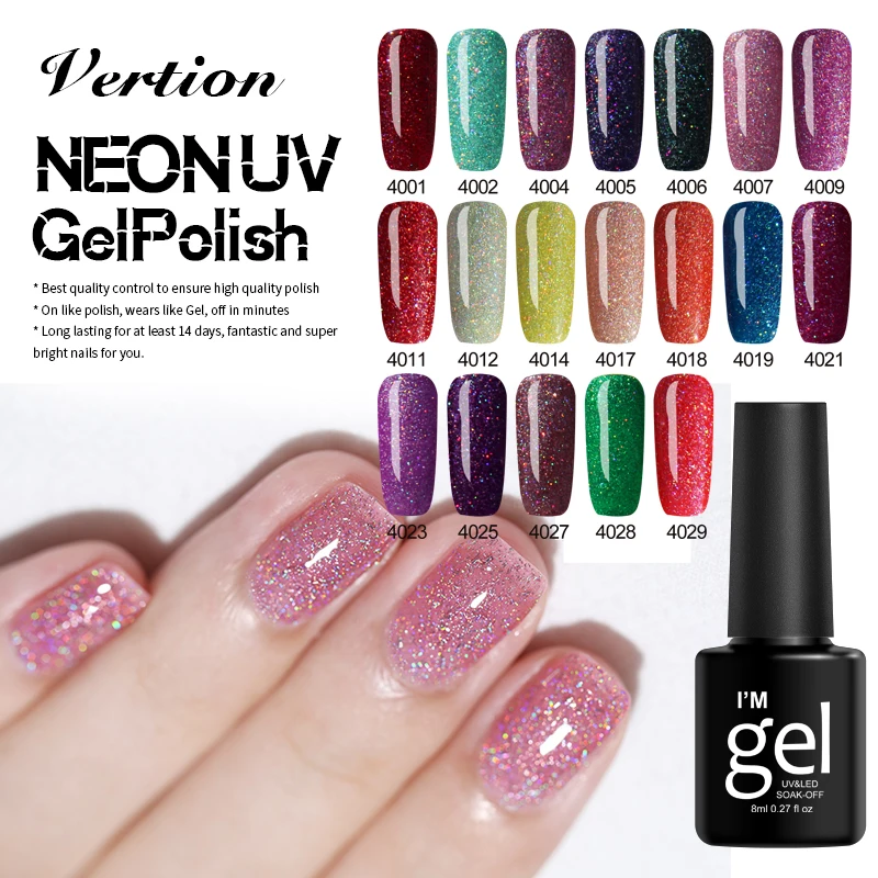 Лак для ногтей Verstion Color s акриловый клей блестящий Блестящий УФ гель