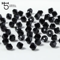 dmc 4mm austrian black bicone crystal beads for jewelry making diy accessories women charm faceted spacer glass beads wholesale