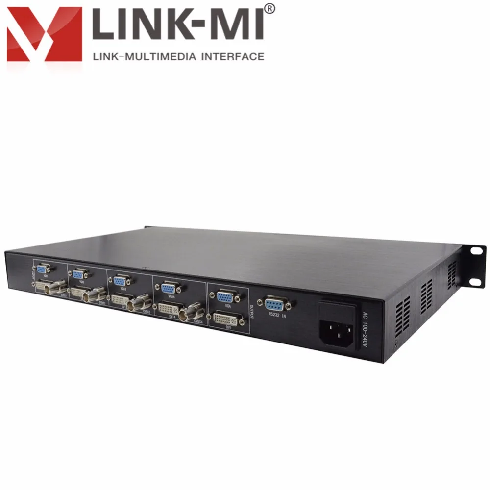 LINK-MI SD41 цифровой/аналоговый CVBS/VGA/DVI 4-канальный видео мультиплексор с сильной