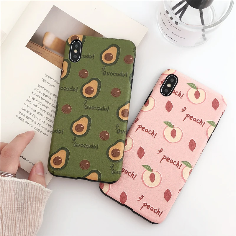 GlamPhoneCase Ретро авокадо персиковый чехол для iPhone X XS Max XR Мягкий силиконовый 7 8 6 6s Plus |