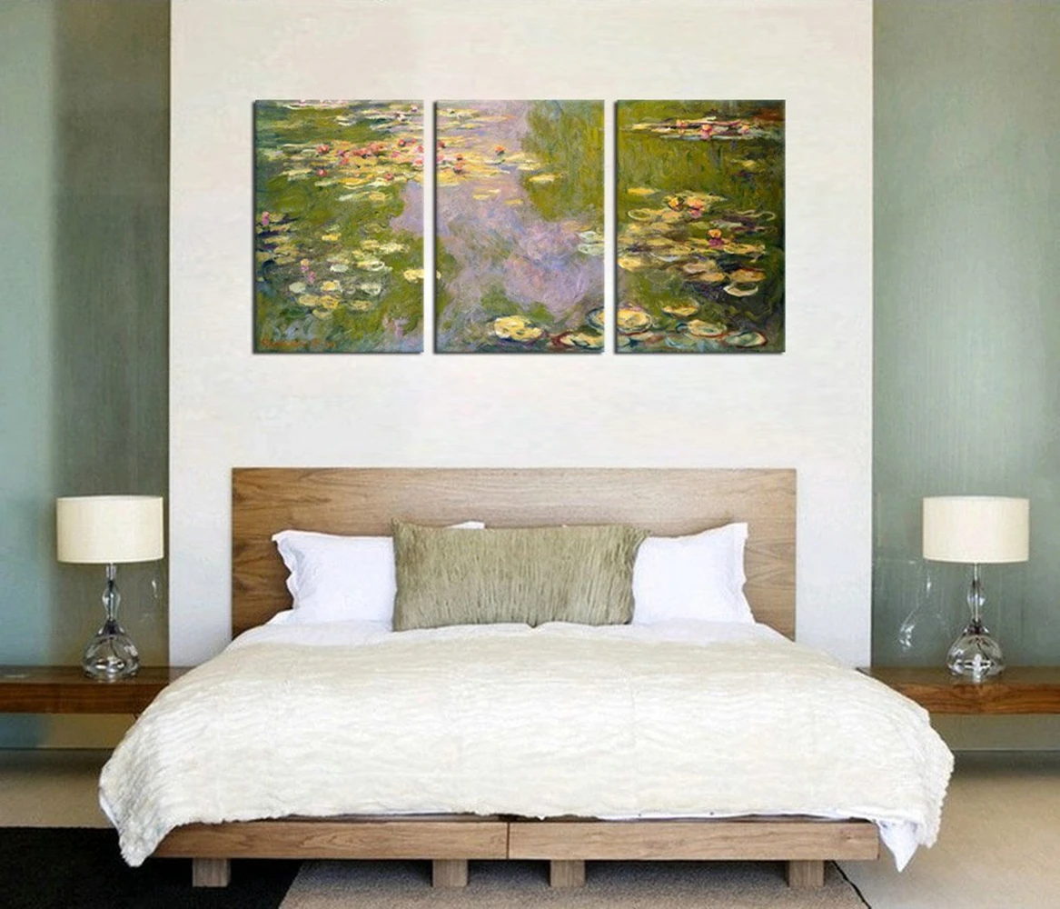Настенный декор для спальни офиса лилии Клод Моне Картина на холсте картина
