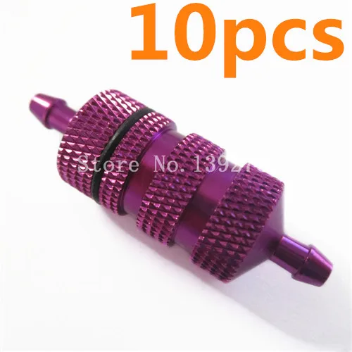 10 шт./лот алюминиевый топливный фильтр для 1/8 RC модели автомобиля нитро бак