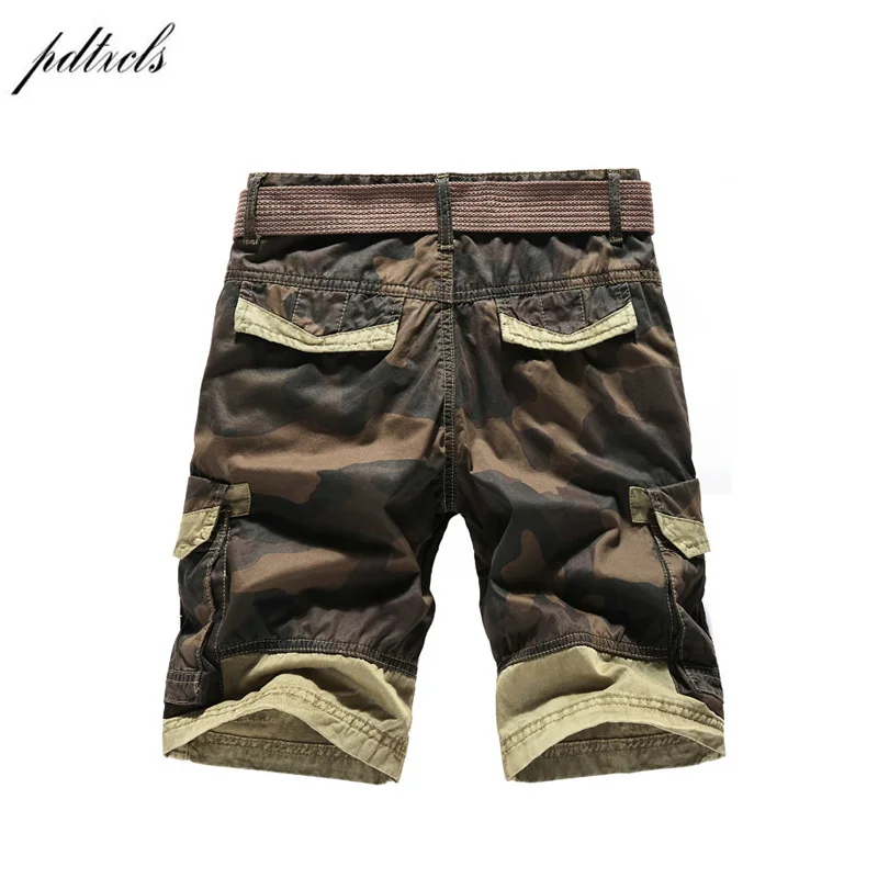 PDTXCLS 2018 Летние Новые камуфляжные шорты Карго мужские повседневные пляжные из 100%