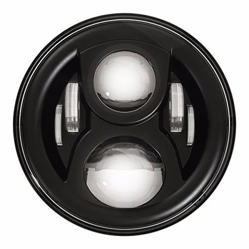 Для Harley Аксессуары для мотоциклов " 7 Inch Мотоцикл черный проектор мотор фар H4 Hi/Lo луч светодиодные лампочки для Harley