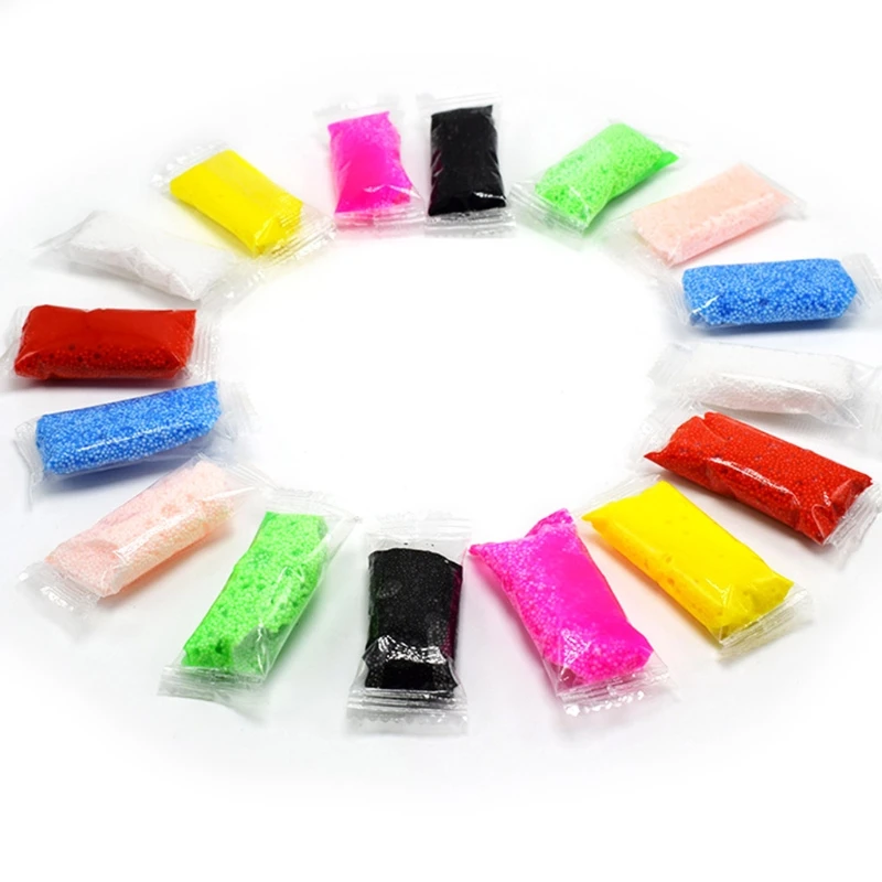 Новые 8 шт. 5g Снег Грязь пушистый Floam Slime DIY головоломки шарик игрушка светильник