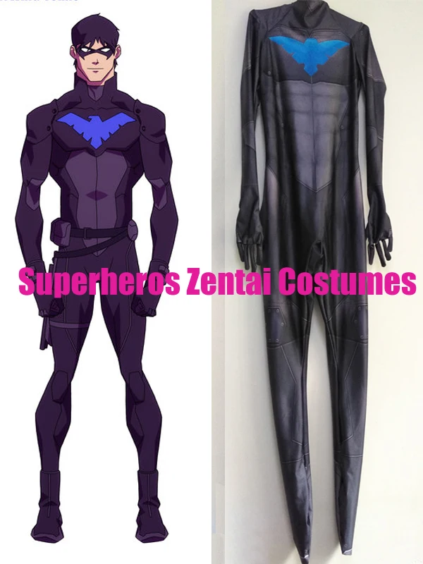 Костюмы для косплея без маски ночные костюмы с 3D принтом YJ Robin Zentai боди из лайкры