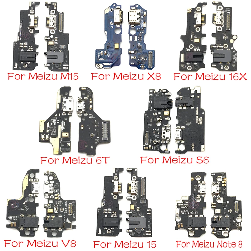 Док-коннектор, зарядный порт гибкий кабель для Meizu 15 Lite M15 S6 M6T X8 V8 16X Note 8 16th плюс USB плата с зарядным портом