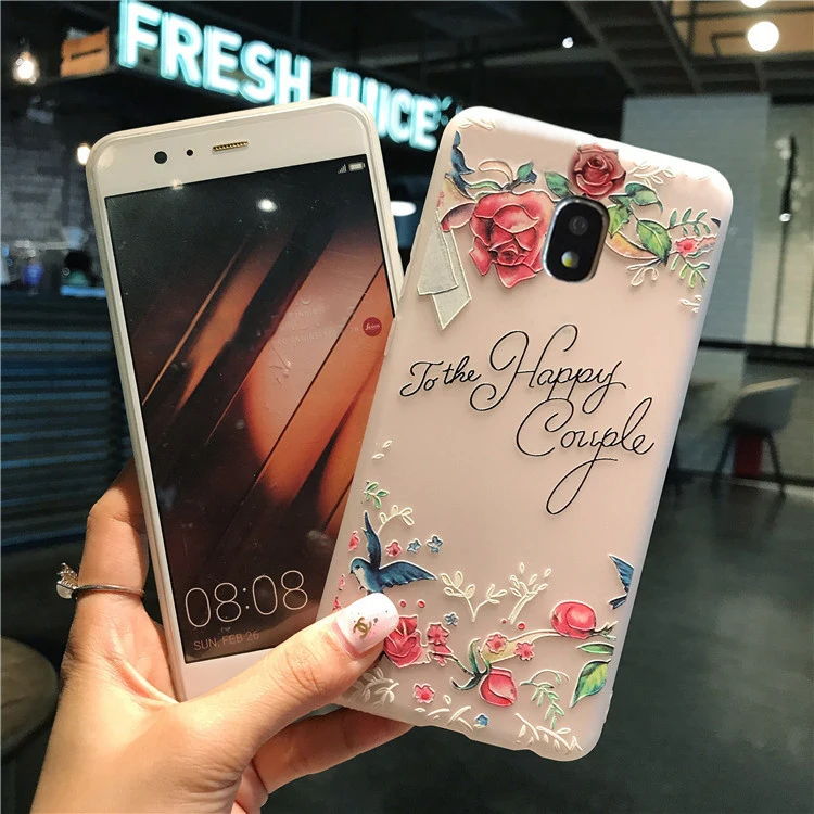 YueTuo матовый чехол, чехол, чехол для Samsung Galaxy J3 J330 pro силиконовый роскошный 3d милый чехол для телефона