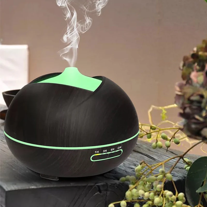 400 мл ароматерапия эфирное масло Арома диффузор с древесным зерном 7 цветов