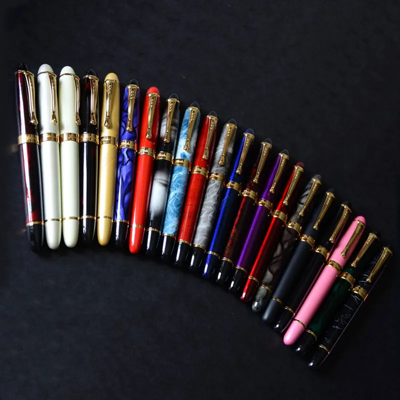 IRAURITA перьевая ручка JINHAO X450 темно-зеленый и золотой 18 KGP 0,7 мм перо с широким основанием полностью металлический синий красный 21 цвет и чернила JINHAO 450