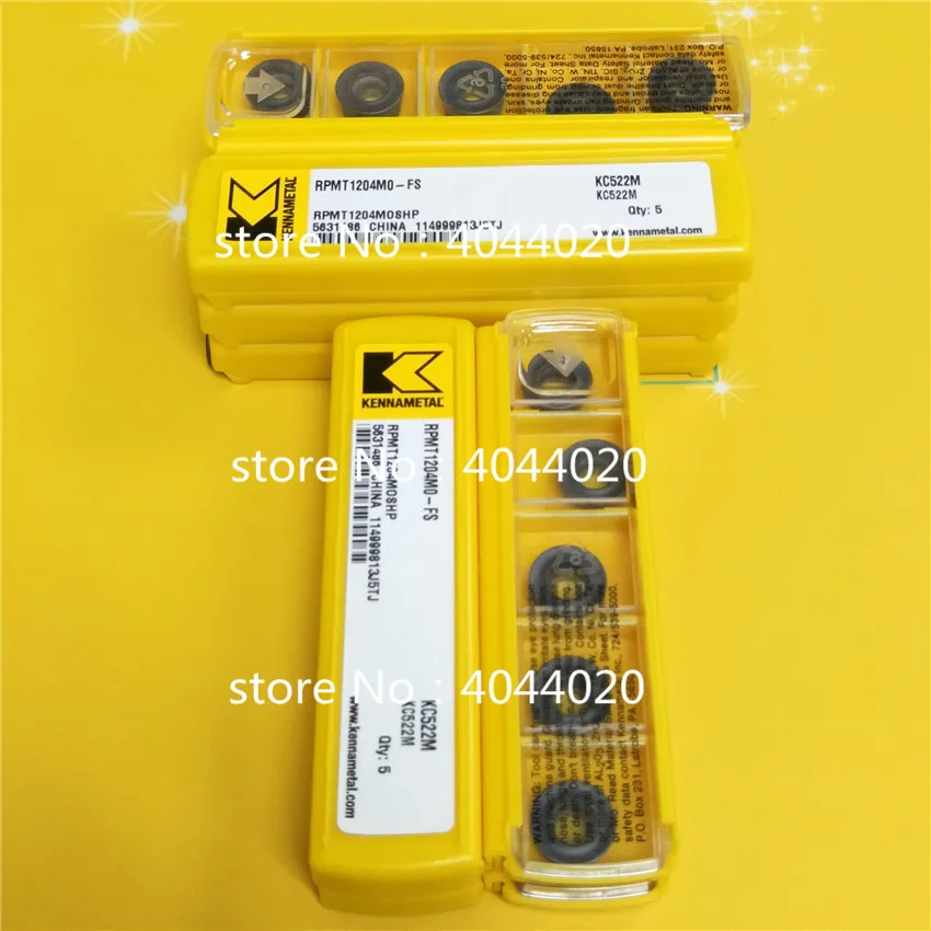Kennametal RPMT1204MO-FS KC522M RPMT1204MOSHP KC725M 10 шт. карбидные вставки для торцевой фрезы |