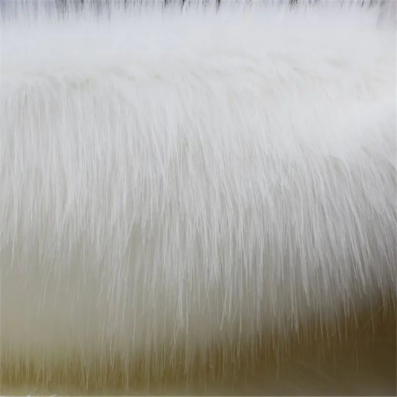 Высококачественная ткань из белого лисьего меха имитация животного бархатная
