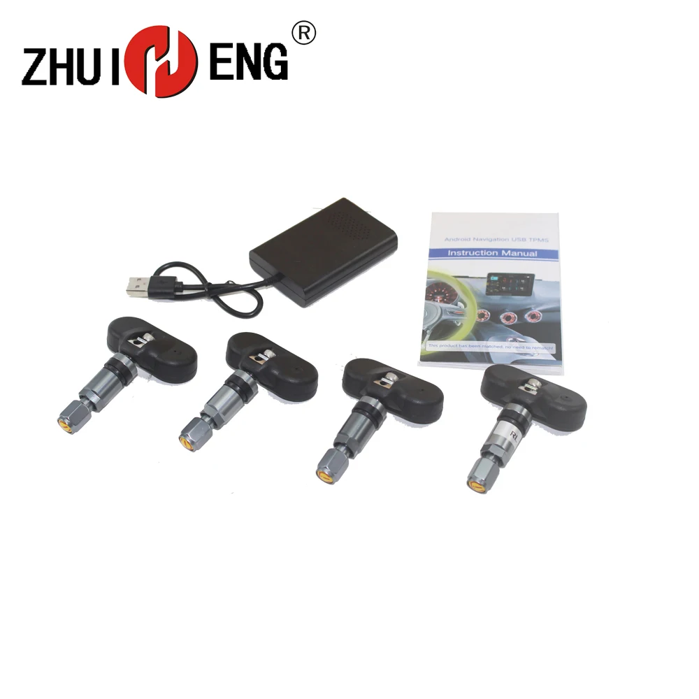 Датчик давления в шинах ZHUIHENG USB датчик с 4 внутренними датчиками для TPMS Android|Датчик