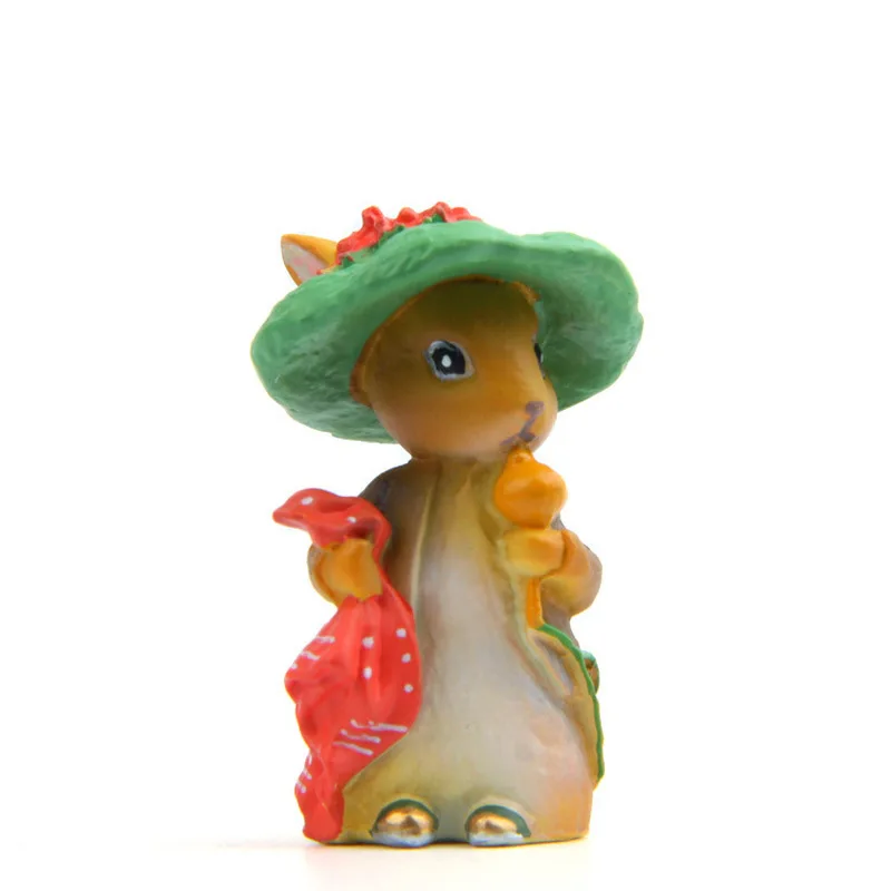2 шт./лот Кролик Питер едят редис с шляпа кролика украшение куклы мини фигурка