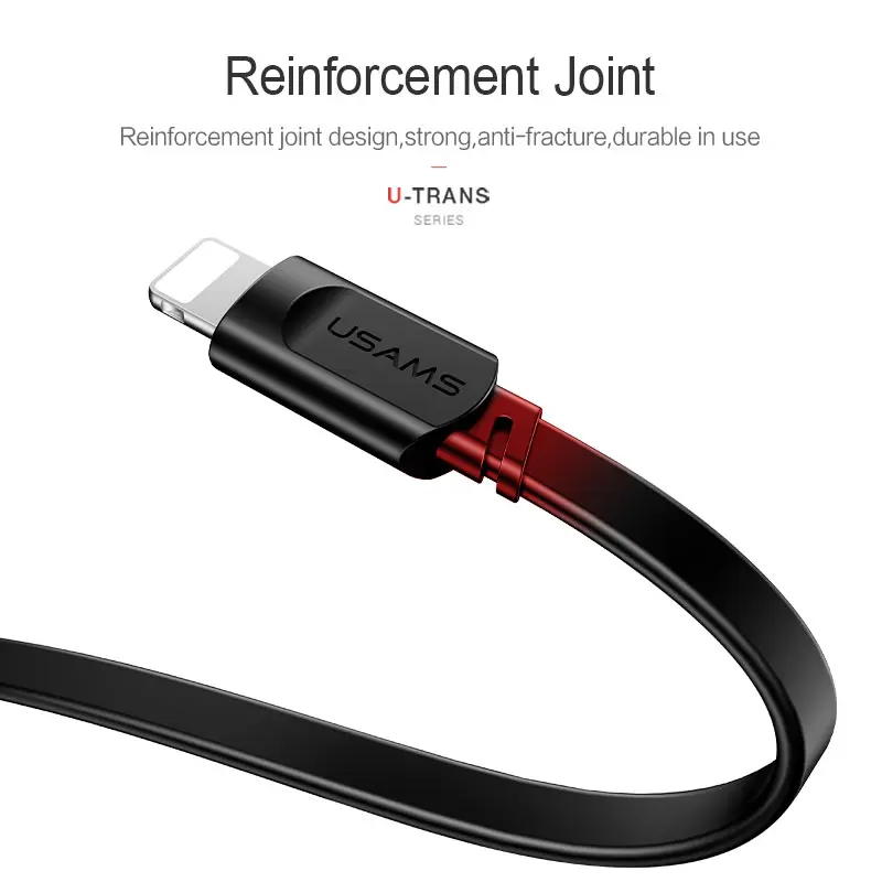 USAMS Кабель Micro Usb для iPhone 6 s Plus 5S 5 iPad Samsung Galaxy Sony HTC LG 2 в 1 USB 2.1A Зарядное Устройство