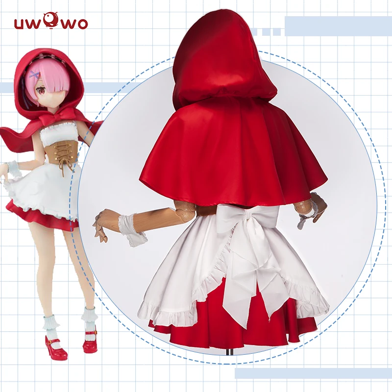 UWOWO аниме ОЗУ Рем красная капота для верховой езды Ver Re Zero Kara Hajimeru Isekai Seikatsu Cosplay