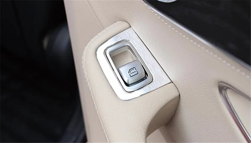 

Car Door Window Lift Adjust Button Switch Cover Trim Sticker For Mercedes Benz C Class W205 C180 C200 GLC260 2015 2016