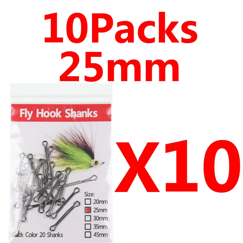 10 bag 25mm 10 упаковок по 20 шт./упак. крюк для конических фрез Waddington хвостовик Стингер Fly Хищник летать соленой воды мушек Материал для доставки прикорма и оснастки - Цвет: 10 bag 25mm