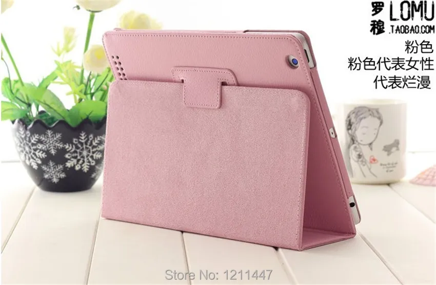 Для Apple ipad 2 3 4 чехол Авто спящий/Пробуждение Флип личи PU кожаный для нового смарт